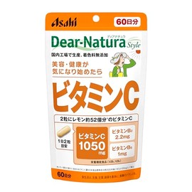 Dear-Natura Vitamin C, 120 Tablets (60 Day Supply), Asahi Supplement, Made in Japan Factory, 2 Tablets per Day, Pouch