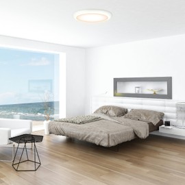 Ultralux 16" LED Flush Mount Ceiling Light – Dimmable, Slim Ceiling Light - Over 50,000 Hours of Energy Efficient LED Light - Multi-Purpose Easy-Install Light Fixture - (1 Pack, Warm White)