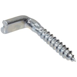 AERZETIX - C62078 - Set of 20 - Screw Hooks Type L for Wood Ø4.4x30mm - Steel - Wood Screw with Thread - with Slot for Screwing in - with Wood Thread