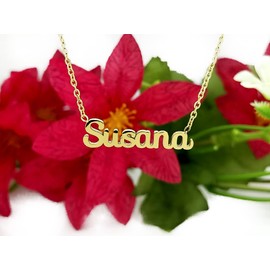 Damen-Halskette mit Namen, Edelstahl, mit Original-Geschenkbox, personalisierter Schmuck für Freunde, Brautpaar Only Faith, standard, Edelstahl, Nicht zutreffend.