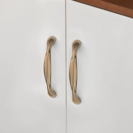 9BUILD 2 Pack 3-3/4 Inch Cabinet Handles Champagne Gold Cabinet Pulls Kitchen Handles for Cabinets Gold handles for Cabinets Dresser Pulls Gold Kitchen Handles