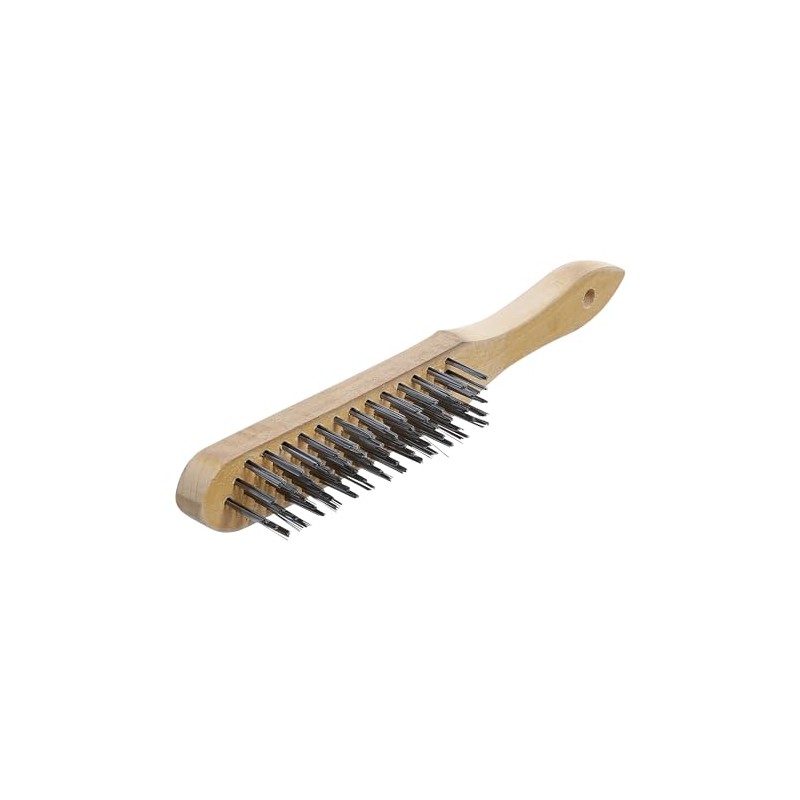 BGS 3073 5-Rows of Steel Wire Handheld Brush, Beige/Silver