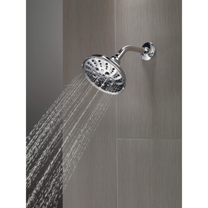 Delta Faucet 52669-BL 5-Setting H2OKinetic Trad Raincan Shower Head, Matte