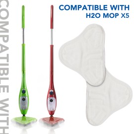 12Pack Steam Mop Pads Fit for H2O Mop X5 - Triangular Steam Mop Microfiber Cleaning Pads Washable,Steam Mop Pads Floor Replacement Part Exact Compatible with H2O X5