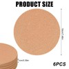 Asfrode Pack of 6 Round Pot Coasters Cork, 19 cm
