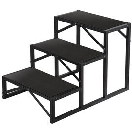 3-Step Heavy Duty Hot Tub Step, 500LBS Capacity, 24″ High with Non-Slip Pad & Powder-Coated Steel, Tool-Assisted Easy Assembly for Spa, Pool, RV, Indoor/Outdoor Use