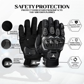 SAGA SPORTS motorbike gloves for men heavy duty motorcycle gloves and can be used as motorbike accessories for man and Women easy to use touch screen gloves (S, Vortex)