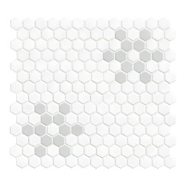 MSI White & Gray 12 in. x 12 in. Mod Petal Matte Porcelain Tile – Kitchen Backsplash, Floor Tile, Bathroom, Shower Wall, Mesh-Mounted Mosaic