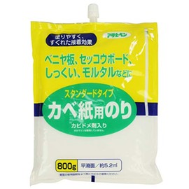 Asahipen Wallpaper Glue for Wallpaper, Standard Type, 28.6 oz (800 g), Can Be Used As Is Not Diluted With Water, Excellent Adhesive Effect, Mildew Repellent Agent, Sick House Prevention, Sekko Board, Plywood, Made in Japan