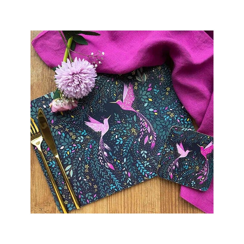 Sara Miller India Collection Hummingbird Paradise Coasters Set of 4