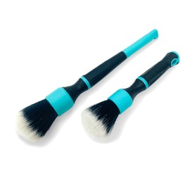 Detail Factory Octane Riptide Teal x Black Tri-Grip Ultra Soft Detailing Brush, Long + Short, Interior, Exterior, Comfortable Grip, Scratch-free Cleaning,