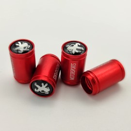 Peugeot Air Valve Cap 207 307 308 208 2008 3008 4008 5008 Tire Wheel Rim Dress Up Cool (Red)