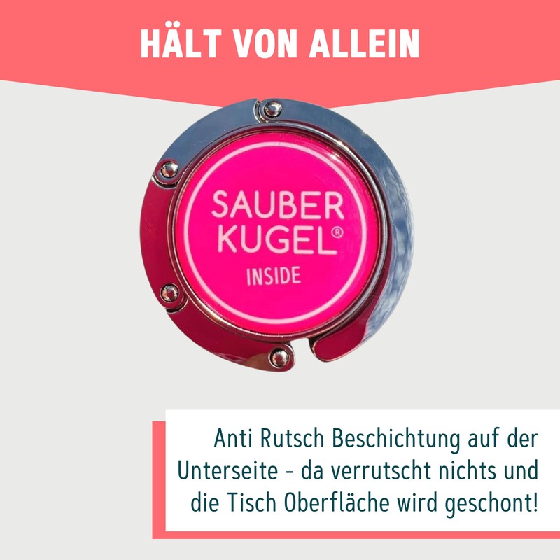 Sauberkugel Smart Bag Holder - Compact, Practical & Anti-Theft -