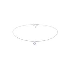 Elli Premium Women's Choker Necklace Basic Sparkling with Crystals Made of 925 Sterling Silver, Sterling Silver, Crystal