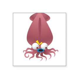 CafePress Octopus Sticker Square Bumper Sticker Car Decal