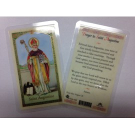 St. Francis Imports Holy Prayer Cards for the Prayer to Saint Augustine set of 2 in English HC9-100E