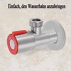 Set of 2 Stainless Steel Angle Valve Sink Wall Connection