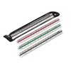 Rulex 150mm 15cm mini silver metal triangular scale ruler with
