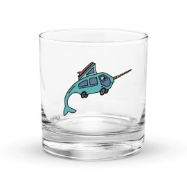 GoWesty Narwhal Ned VW Vanagon Camper Van T3 Westy Alcohol Rocks Glass Gift Cute