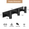 VINHOLD Coat Hooks (Black 3 Hooks - 1 Pack)
