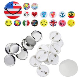 iimono117 Can Batch Machine with 500 Pcs Can Badge Making Machine Badge Material Original Batch Craft Handmade Kit Professional Specs Commercial Animation (100 Pieces Only 1.7 inches (44 mm) Material)