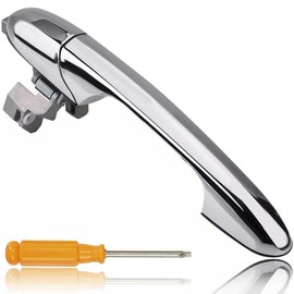 ZAMDOE Door Left Handle for Fiat 500 2007-2016 Passenger Side Door Handle for Abarth 500 595 695 2008-2016 Chrome Outer Replace 735592026 73545876 Car Parts with Screwdriver