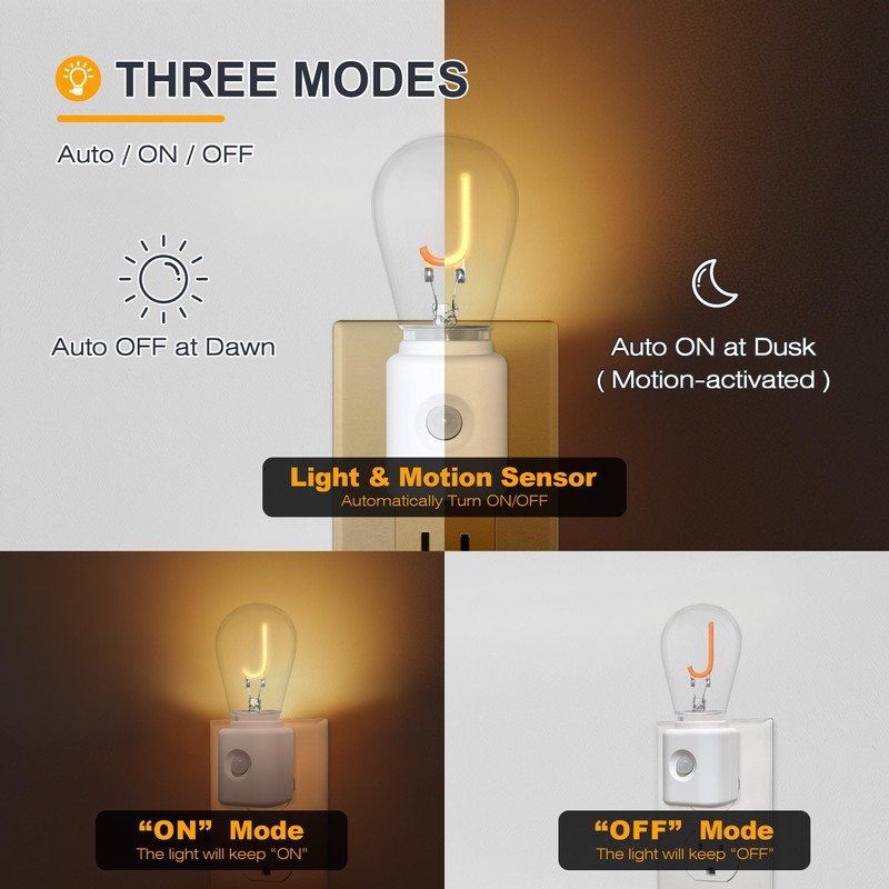 LUMILECT Night Lights Plug into Wall,Automatic LED Night Light with