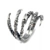 LZD Alloy Finger Ring Claw Adjustable Antique Silver Size 8