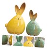 Zerodeko 2pcs Ceramic Ear Figurines for Home Office Decoration Cute