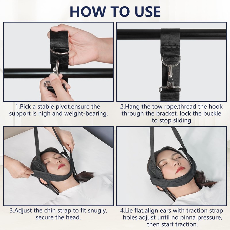 Ear Hole Cervical Traction Device，Adjustable Neck Traction Device & Posture