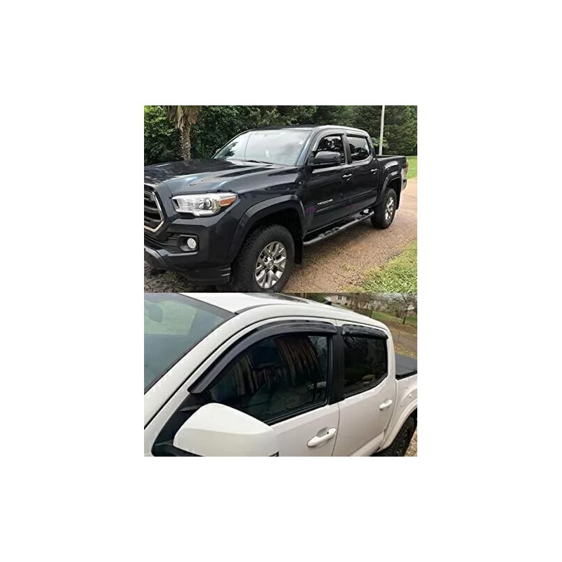 Geartronics For 2016-2020 Toyota Tacoma Double Cab Side Window Visors