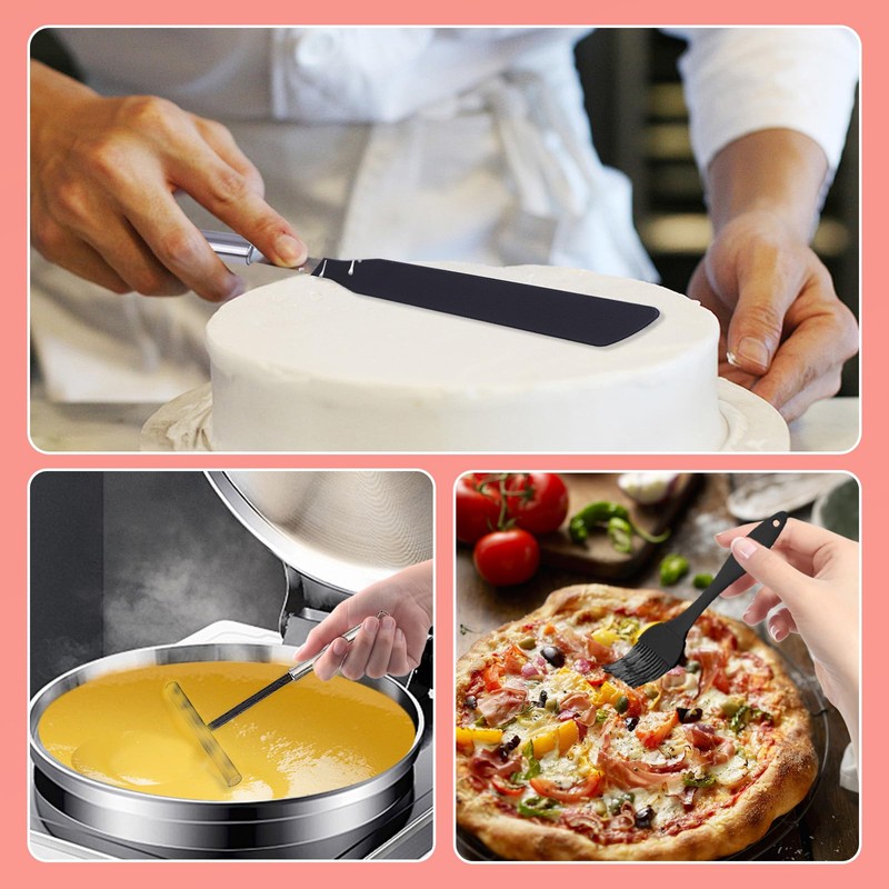 GOTFUN 3 Pieces Crepes Distributor and Spatula Stainless Steel Crepes