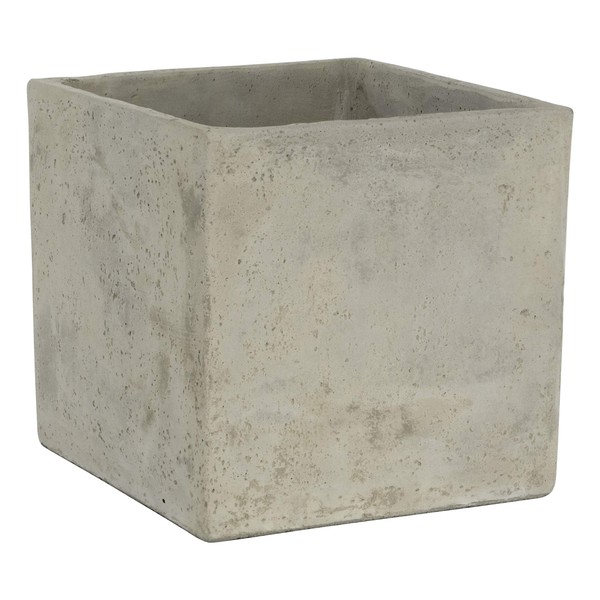 Classic Home and Garden 3/0935/1 ConSq Natural Cement Square Planter 8 inch, 8"