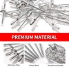 YIXISI 60 PCS M4.8x12 mm Dome Blind Rivet, Metal Rivets