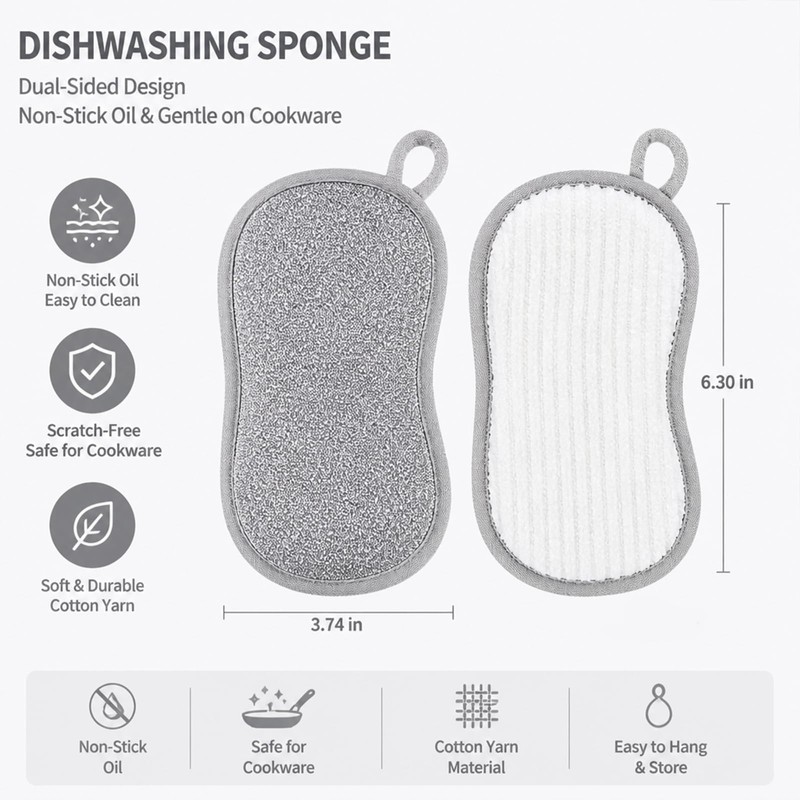 Kitchen Drying Mat Combo - Diatomite Mat - Dish Scrubber