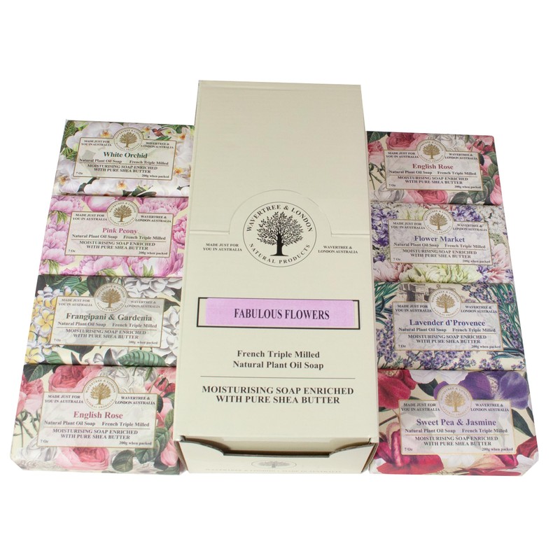 Wavertree & London Assorted Fabulous Florals (8 Bars), 7oz Moisturizing