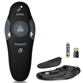 LTZEMOO Wireless Presenter Remote Presentation Clicker - USB Control PPT Clicker for Powerpoint Presentations Pointer Las*r for Cats Dog, Slide Advancer for Mac/Win/Laptop, Black