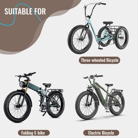 MOHEGIA E-Bike Fat Tire,26x4.0-inch Electric Tricycle Fat Tire,Folding Bead Replacement Tire Compatible with Urban Mountain or Three-Wheeled Bicycle