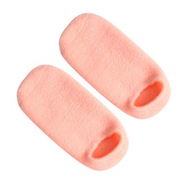 Beavorty 1pair Gel Moisturizing Heel Socks for Foot Care Anti-crack and Moisturizing Design Breathable and Comfortable Ankle Socks for Daily Wear and Dry Cracked Heels Orange