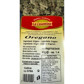 La Cosentina Italian Dried Oregano Branches 1.41 oz. (40g) - Dried Oregano on Stem - Oregano Leaves - Whole Leaves Oregano Bunches from Italy - Bundle with Spoon by Florence Foods