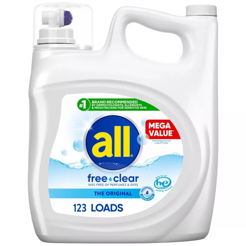 All Liquid Laundry Detergent Free Clear for Sensitive Skin -