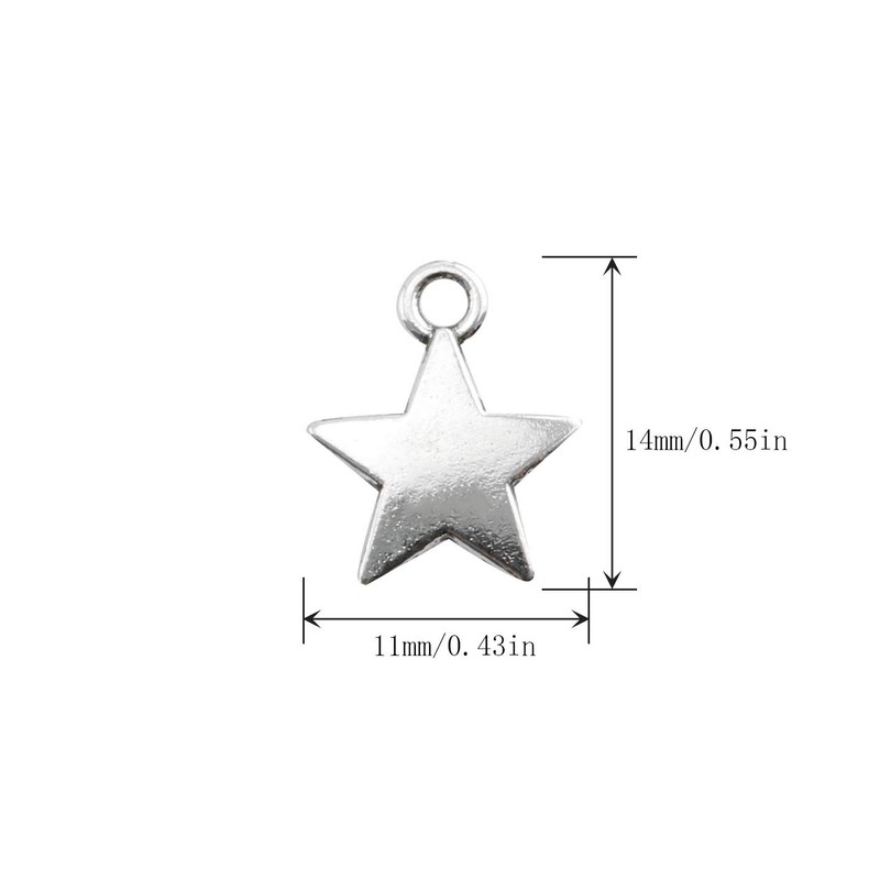 JCBIZ 60 piezas de colgante de estrella de cinco puntas