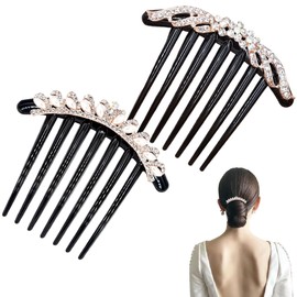 DELUXEFOX Yokai Winding Comb, Set of 2, Pearl Hair Ornament, Pearl Hair Accessories, Headdress, Kimono Hair Ornament, Pearl, Hairpin, Bridal Wedding Hair Ornament, Stylish, Hair Comb, Hair