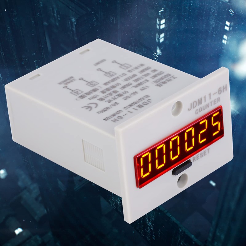 6-Digit Electronic Counter 0-999999 No Voltage Meter LED Digital Display