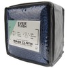 Everplush Diamond Jacquard Face Cloths 6 Pack Polyester Navy Blue