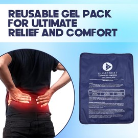 CLEARNEXT CLEARNEXT Reusable Gel Ice Pack for Injuries 1kg Single Pack (11 x 14 in) for Hip Shoulder Knee and Back Pain Swelling Bruises and Surgery Reusable Hot and Cold Therapy