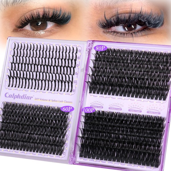 Lash Clusters with Spikes 60D-100D Volume Eyelash Clusters Spiky Individual