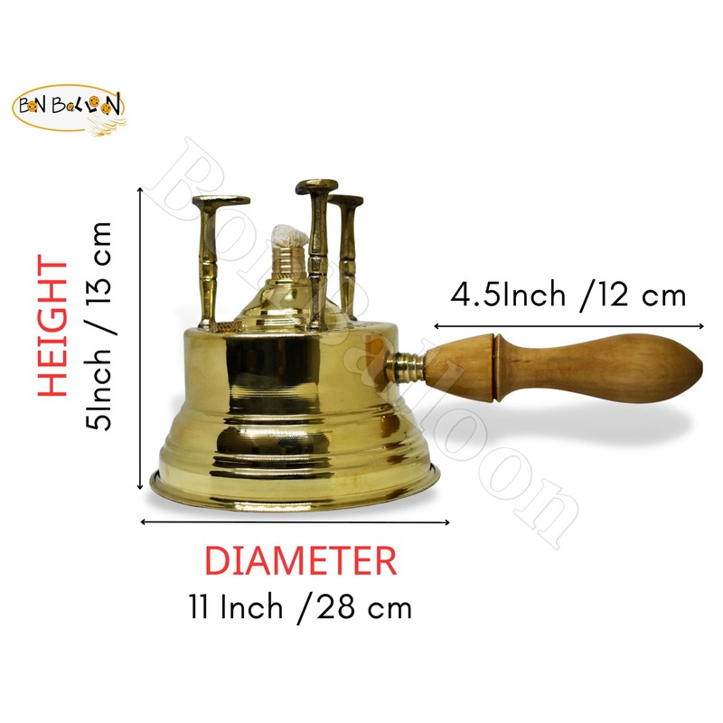ELBramony Al Bramony Brass Copper Turkish Greek Coffee Alcohol Burner