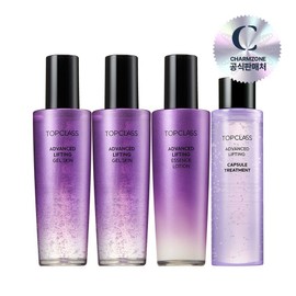 Charmzone Top Class Advanced Lifting 4-Piece Set (Skin 2 + Emulsion 1 + Capsule Essence 1), 1 Set / 참존 탑클래스 어드밴스드 리프팅 4종 (스킨2+에멀젼1+캡슐에센스1), 1세트
