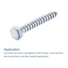 uxcell Hex Lag Screws, M8 x 60mm Carbon Steel Zinc